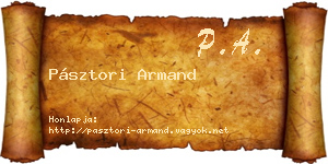 Pásztori Armand névjegykártya